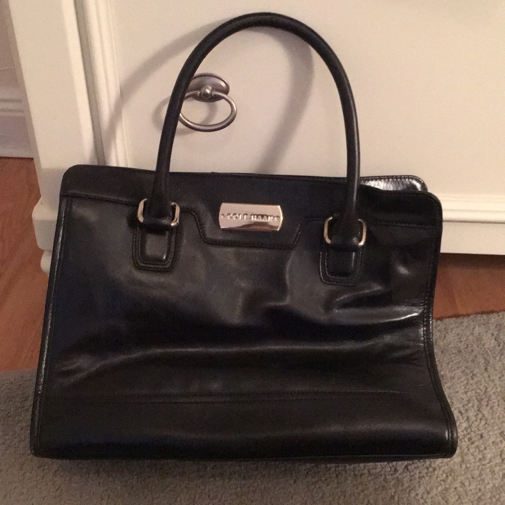 Cole Haan black bag, large, good for office job